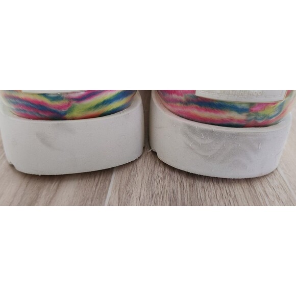 Ugg Rain Boots Women's Size 8 Classic Clear Mini Pixelate Rainbow Zebra Stripes - Picture 11 of 11